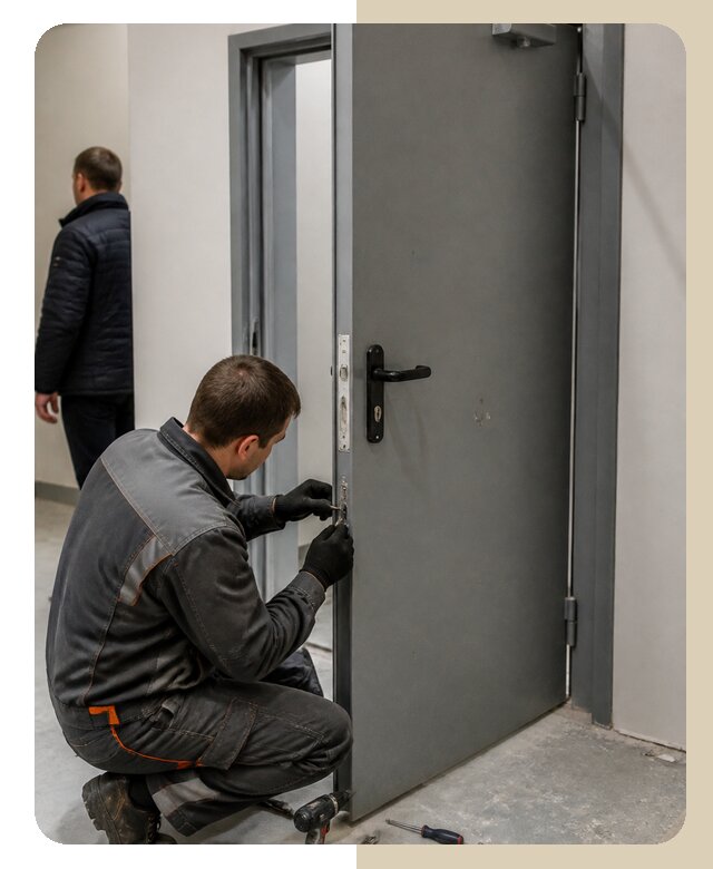 Ремонт противопожарной двери в Костомукше по цене 6631 р. | ДвериЛегко-Ктм