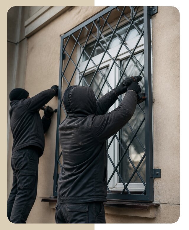 Установка антивандальных решеток на окна в Костомукше